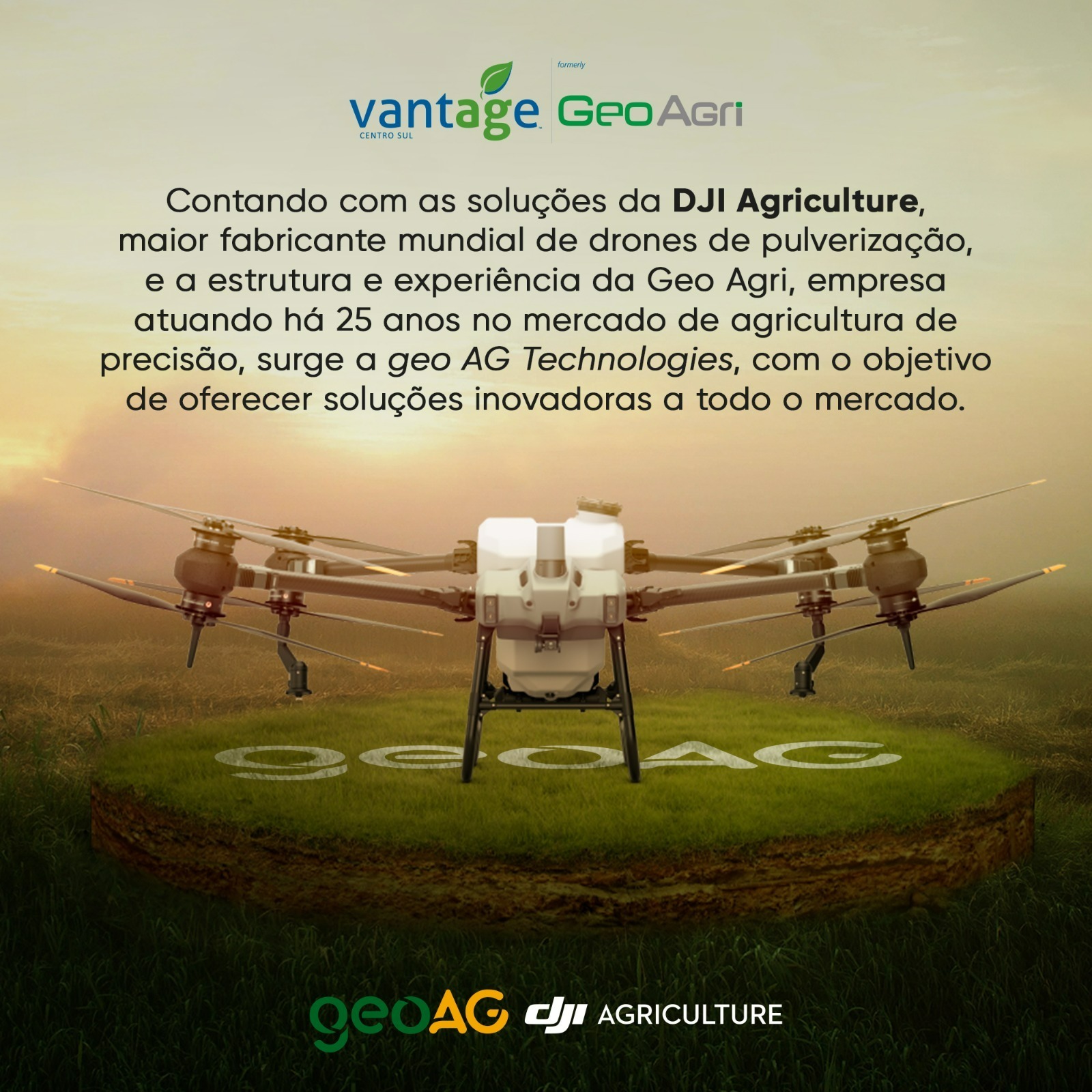Geo AG – Nova empresa especializada no fornecimento de drones de pulverização.